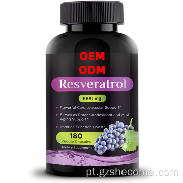 Cápsulas de resveratrol de suporte cardiovascular personalizado